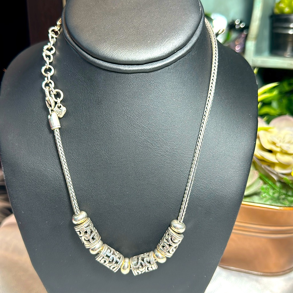 Vintage Brighton Collectibles Necklace Scrolled Beads